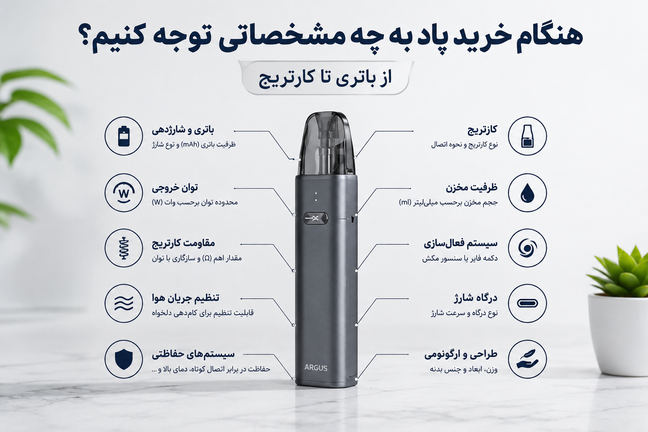 هنگام بررسی دستگاههای پاد به چه مشخصاتی توجه کنیم؟ از باتری تا کارتریج