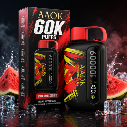 پاد یکبارمصرف AAOK 60K چیست؟ بررسی ظرفیت، عملکرد، طراحی و ویژگیهای آئوک ۶۰ هزار پاف