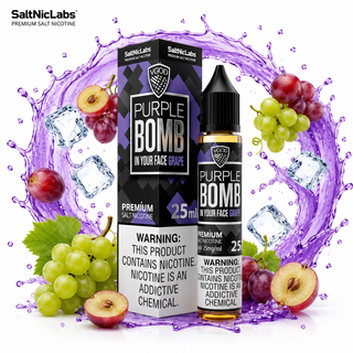 سالت ویگاد بمب انگور یخ | VGOD Iced Purple Bomb Grape SaltNic E-Liquid 30ml