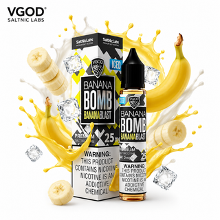 سالت ویگاد بمب موز یخ | VGOD Iced Banana Bomb SaltNic E-Liquid 30ml