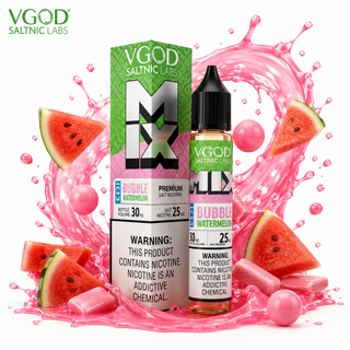سالت ویگاد میکس هندوانه و آدامس بادکنکی یخ VGOD Mix Iced Bubble Watermelon SaltNic E-Liquid 30ml