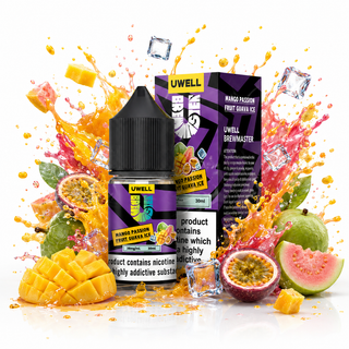 سالت انبه پشن فروت گواوا یخ کمپانی یوول | Uwell Salt Mango Passion Fruit Guava Ice 30ml