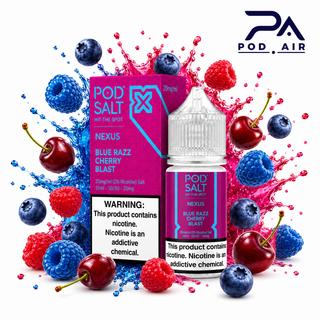 سالت نیکوتین پادسالت Pod Salt Blue Razz Cherry Blast تمشک گیلاس