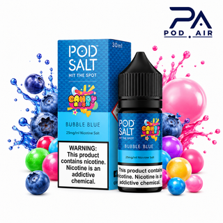 سالت بلوبری آدامس بادکنکی Pod Salt Bubble Blue | خرید سالت پاد سالت با طعم بلوبری شیرین و آدامس