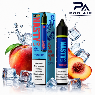 سالت نستی لیک هلو یخی Nasty Liq Peach Ice اورجینال مناسب پاد سیستم