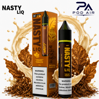 سالت نستی لیک تنباکو خامهای Nasty Liq Creamy Tobacco اورجینال مناسب پاد سیستم