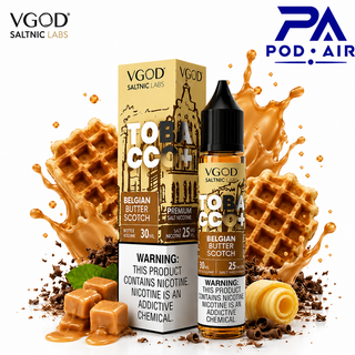 سالت ویگاد تنباکو نیکوتین VGOD Tobacco+ Belgian Butter Scotch حجم 30 میلیلیتر