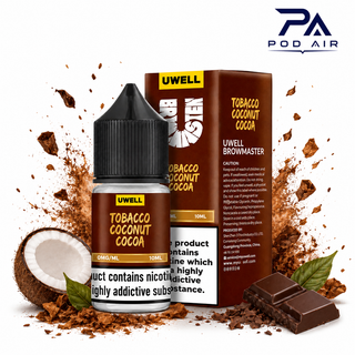 سالت نیکوتین یوول براون مستر طعم تنباکو نارگیل شکلات UWELL Brown Master Tobacco Coconut Cocoa