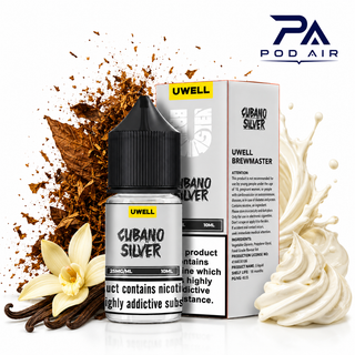 سالت کوبانو سیلور تنباکو وانیل کمپانی یوول | Uwell Salt Cubano Silver 30ml