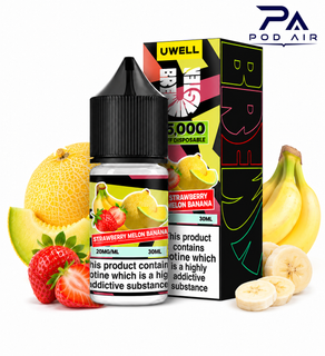 سالت توت فرنگی طالبی موز کمپانی یوول | Uwell Salt Strawberry Melon Banana 30ml