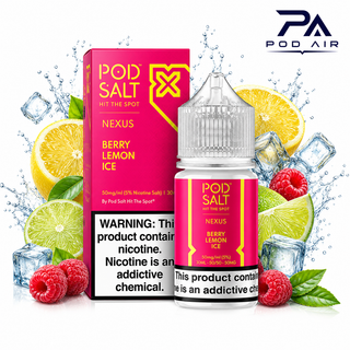 سالت پاد سالت تمشک و لیمو یخی با رایحه تازه و ماندگارPod Salt Berry Lemon Ice 30ml