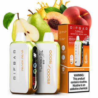 پاد یکبار مصرف ریفبار توربو ایکس 25000 پاف طعم هلو گلابی Peach Pear
